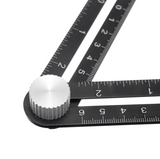 Tootock Measuring Punch Adjustable 6 Fold Tool Angle Ruler WP176