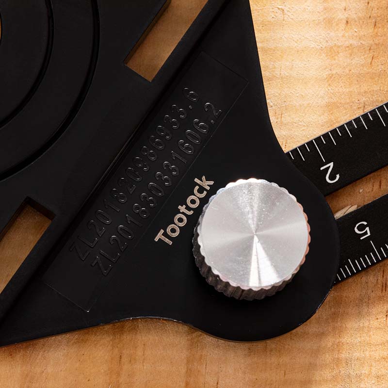 Tootock Measuring Punch Adjustable 6 Fold Tool Angle Ruler WP176 - Tootock