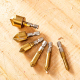 Tootock Accessories 5 Flutes Hex Shank Titanium Coated Cutter WA196