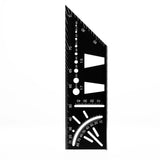 Tootock Measuring Aluminum Alloy 3D Mitre Degree Protractor WM192