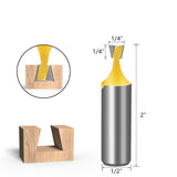 High-Performance 1/2" Shank 14° Dovetail Joint Tenon Cutter – Tootock WC203 Precision Woodworking Router Bit