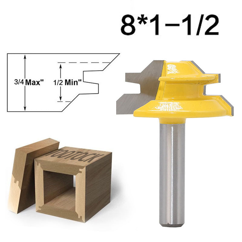 Tootock Carving 45-Degree Lock Miter 1/2 Inch Router Bit WC172