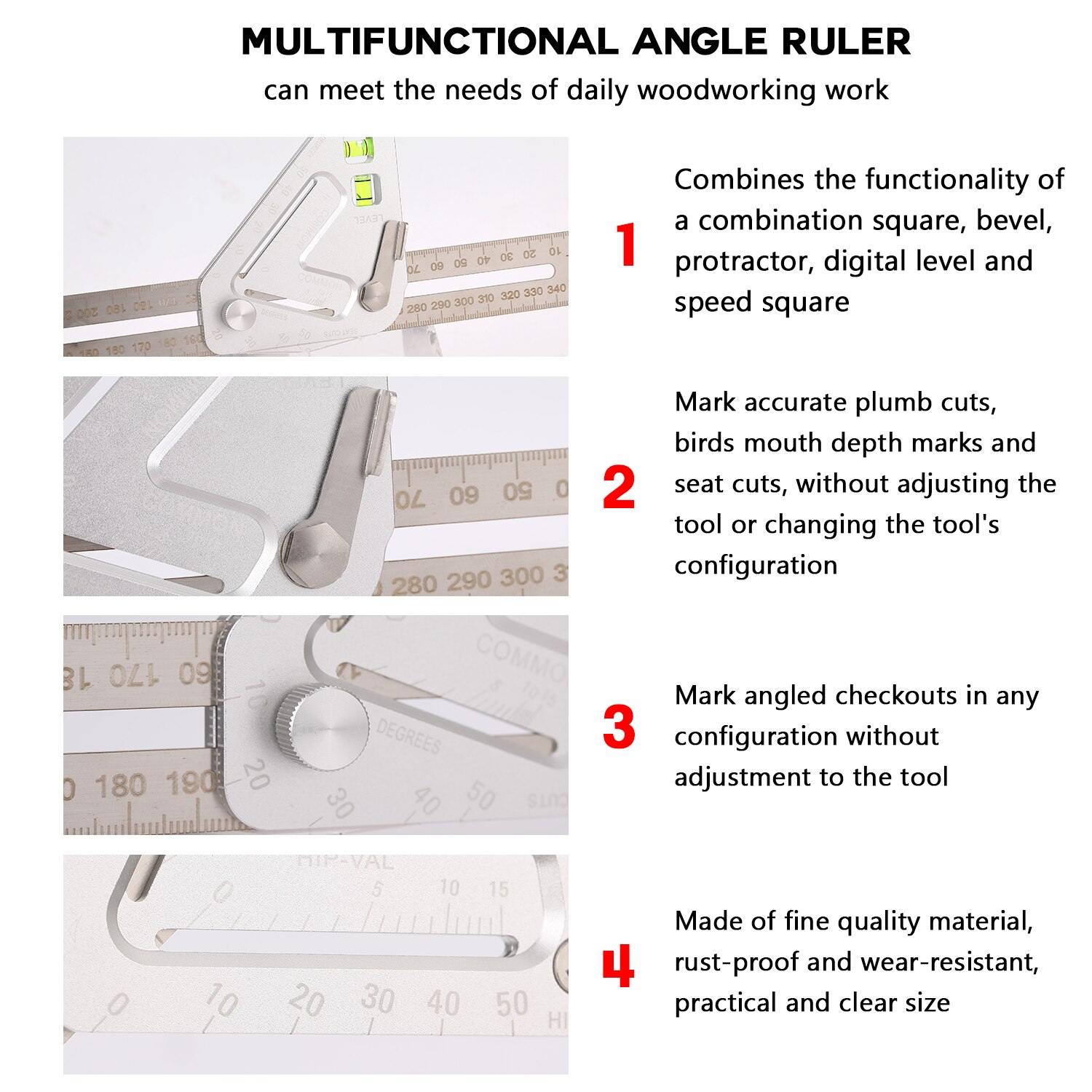 Tootock Measuring 3D Multi-Angle Ruler WM165 - Tootock